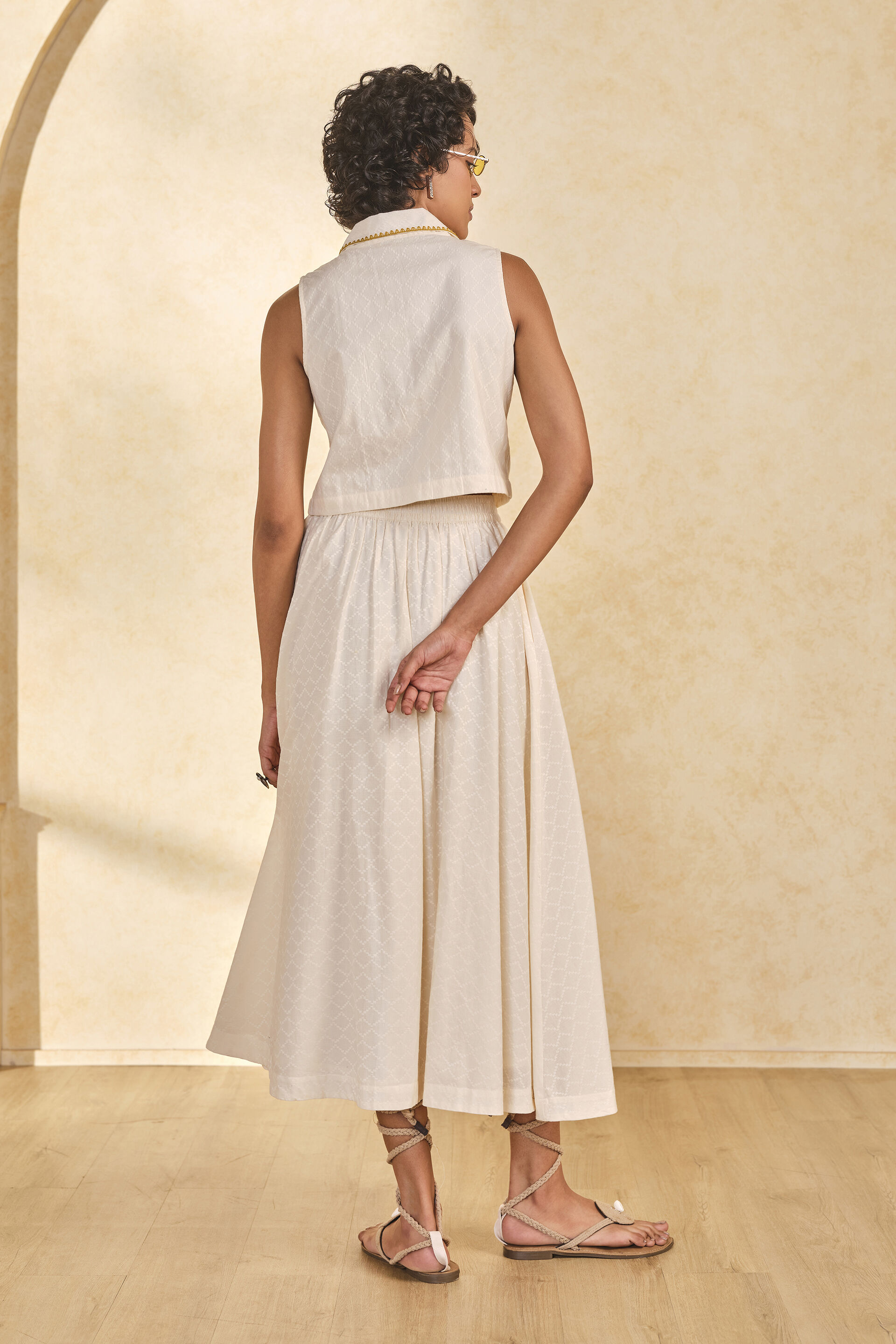 Petal Pop Skirt Set, Off White, image 14